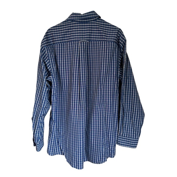 Orvis 100% Cotton Blue Plaid Men’s Button Down Shirt L - Picture 5 of 7